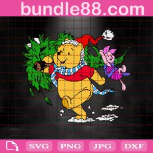 Christmas Winnie The Pooh Svg Images Invert