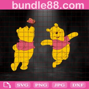 Clipart Of Winnie The Pooh, Svg Png Dxf Eps Designs Download Invert
