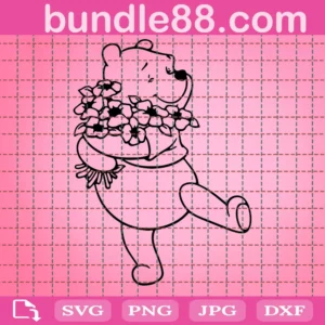 Winnie The Pooh Svg Black And White, Vector Files